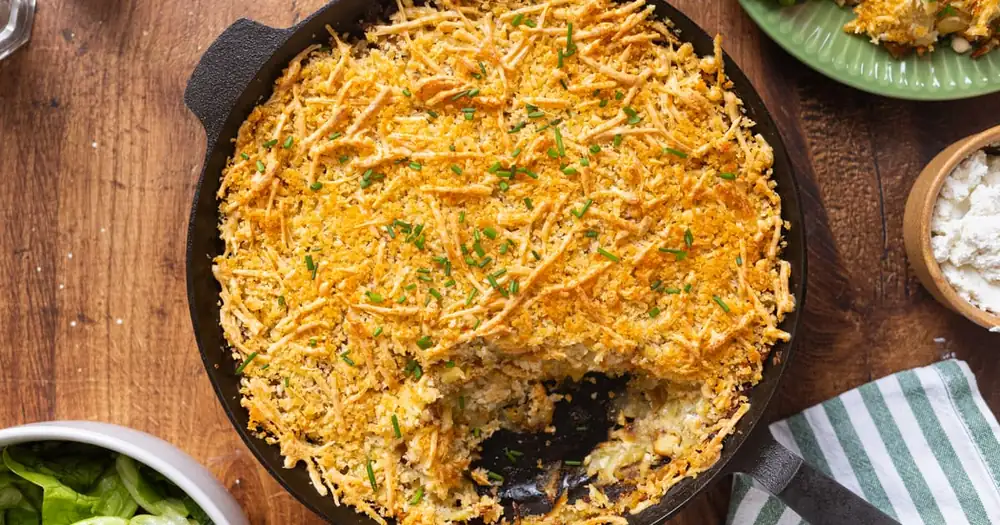 Crispy potato pancake casserole