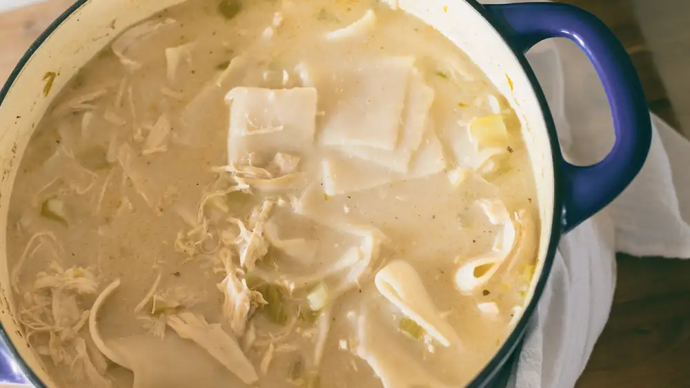 La versión de Delaware del pollo con albóndigas se ve un poco diferente
