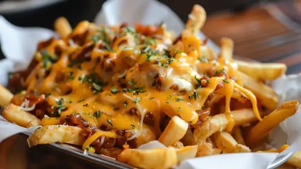 Tus patatas fritas con queso merecen un toque cremoso sureño