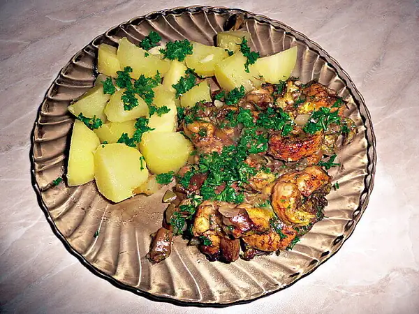 Roasted fresh mushrooms