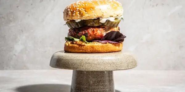 Pork Burgers With Fermented Cucumber, Mustard And Dill Recipe