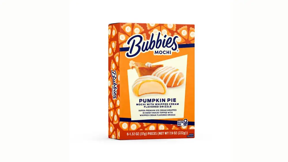 Bubbies Ice Cream expands Drizzled Mochi line with limited-edition Pumpkin Pie flavor
