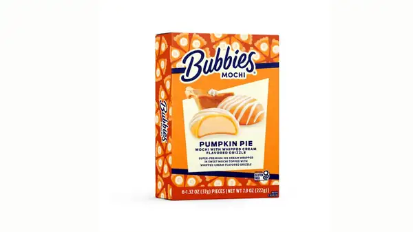 Bubbies Ice Cream expands Drizzled Mochi line with limited-edition Pumpkin Pie flavor