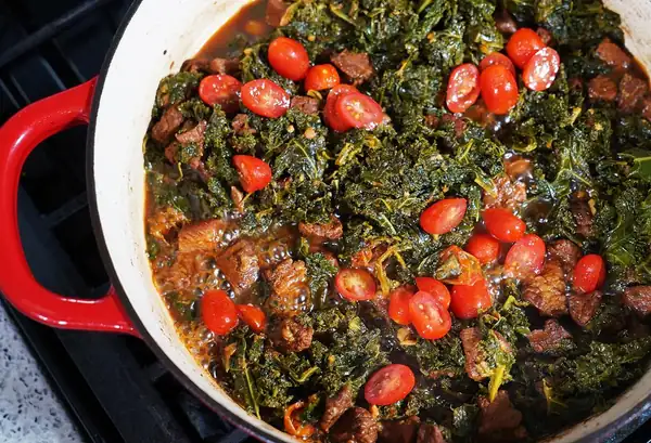 Curry Stew Pork with Kale