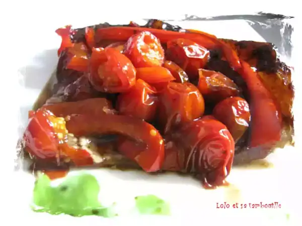 Receta de tarta tatin con tomate cherry y pimienta balsámica