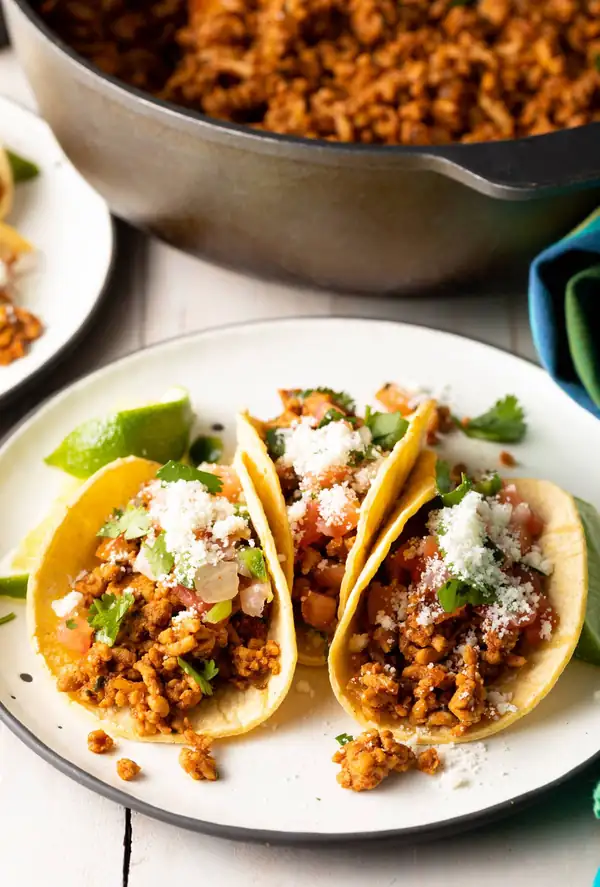 Zesty Ground Turkey (or Chicken) Tacos