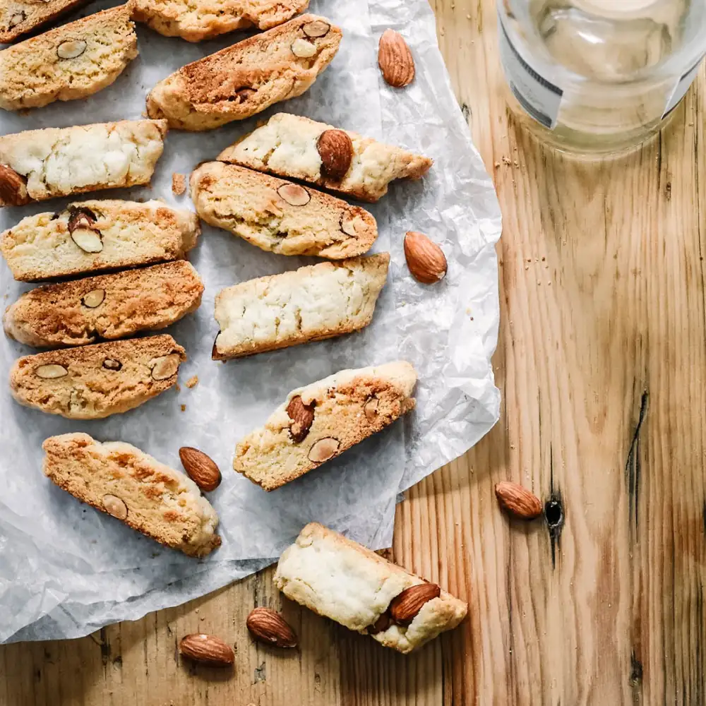White Wine Almond Canistrelli Biscuits from Corsica (vegan)