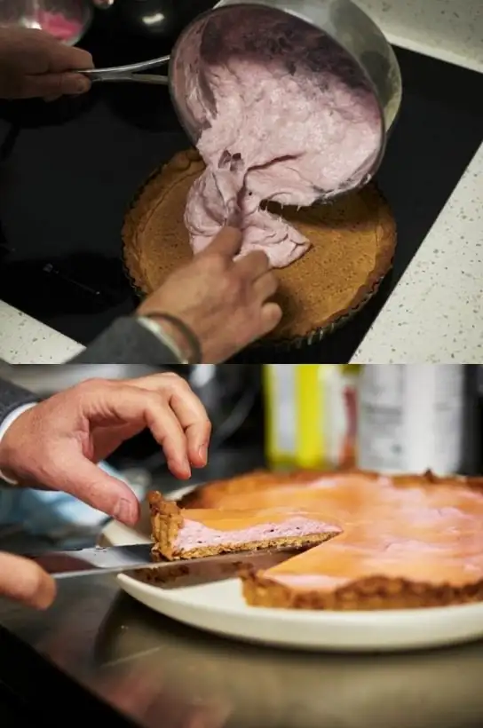 Receta de tarta de ruibarbo de Franco Fubini