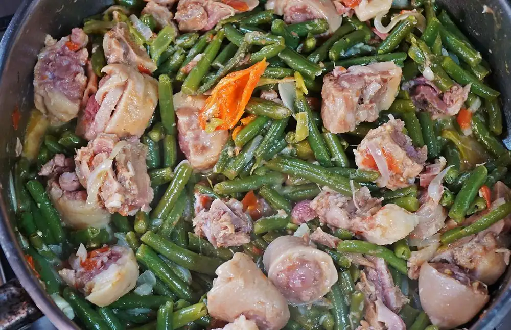 Salted Pigtails and String Beans in Coconut Milk