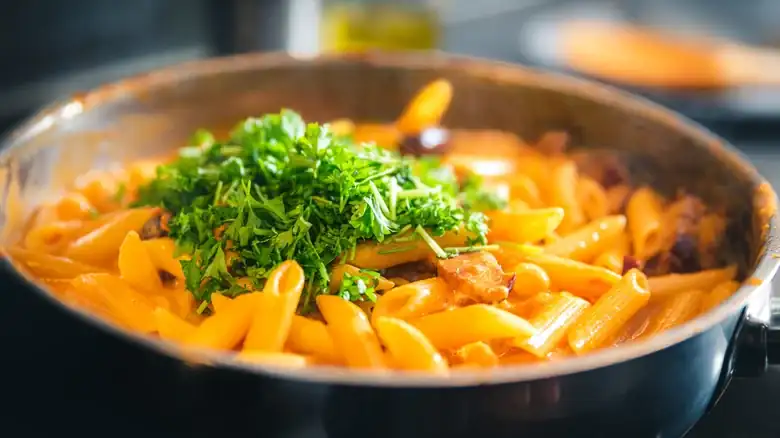 The perfect time to add vodka to pasta sauce