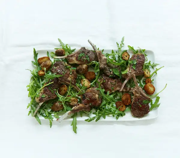 Lamb Cutlets With Mint, Chilli and Golden Potatoes