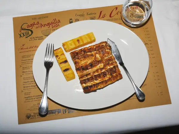 Grilled Eel With Polenta