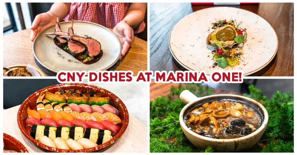 Marina One Has Unique Restaurant Dishes To Try This CNY, Including Sushi Platters And Char Siew Sauce Lamb Rack