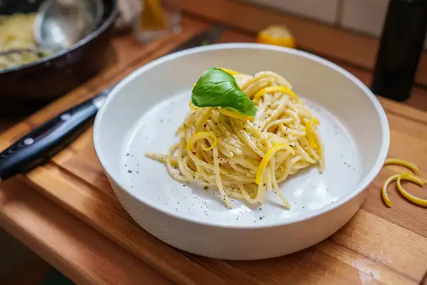 Pasta refrescante con limón