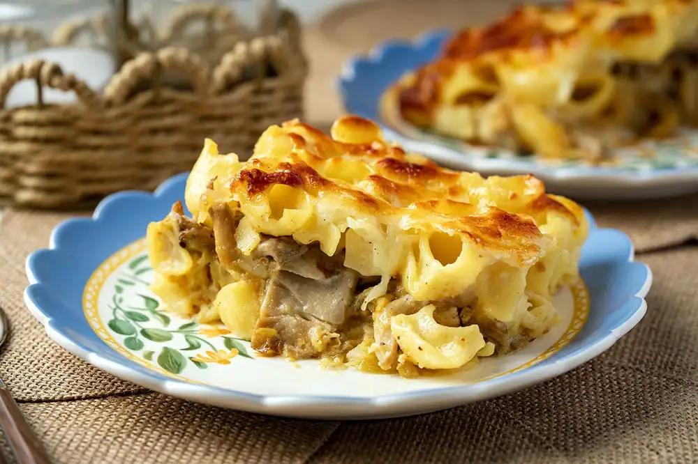 Smoky Aroma: Oyster Mushroom and Roasted Eggplant Baked Pasta