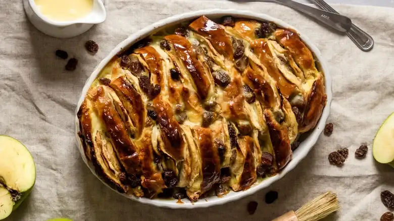 Use any leftover bread rolls to make bread pudding
