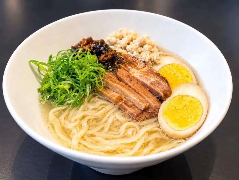 Reiwa's Gourmet King, Ryū Hamasaki, takes notice! A salt ramen of ramen specialty shop quality found at a soba restaurant in Kitashinchi