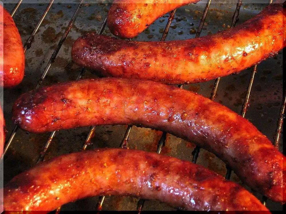 Salchichas asadas al horno