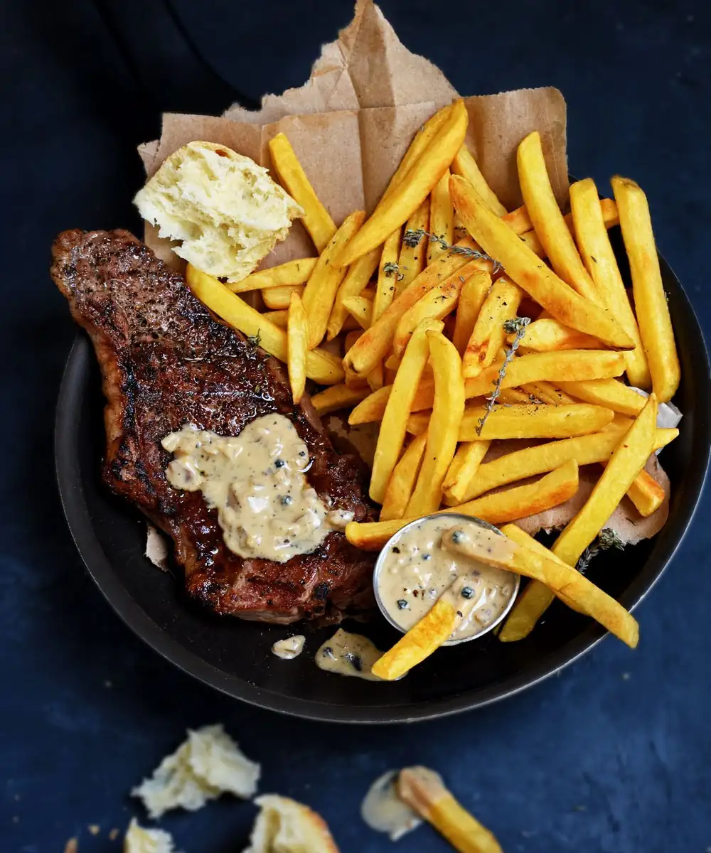 Pepper Steak with Brandy Sauce