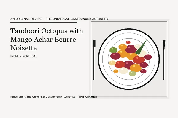 Tandoori Octopus with Mango Achar Beurre Noisette
